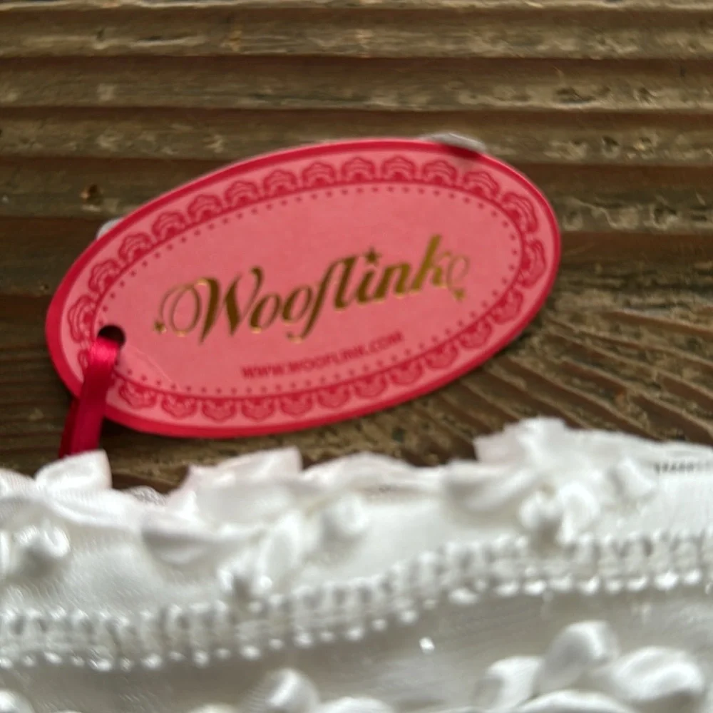 White and Pink Princess Dog Coat by Wooflink Size 5